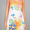 Vestido estampado blanco con naranja - detalle