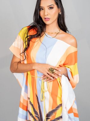 Vestido tipo pareo estampado Asprin Fashion - Delantero