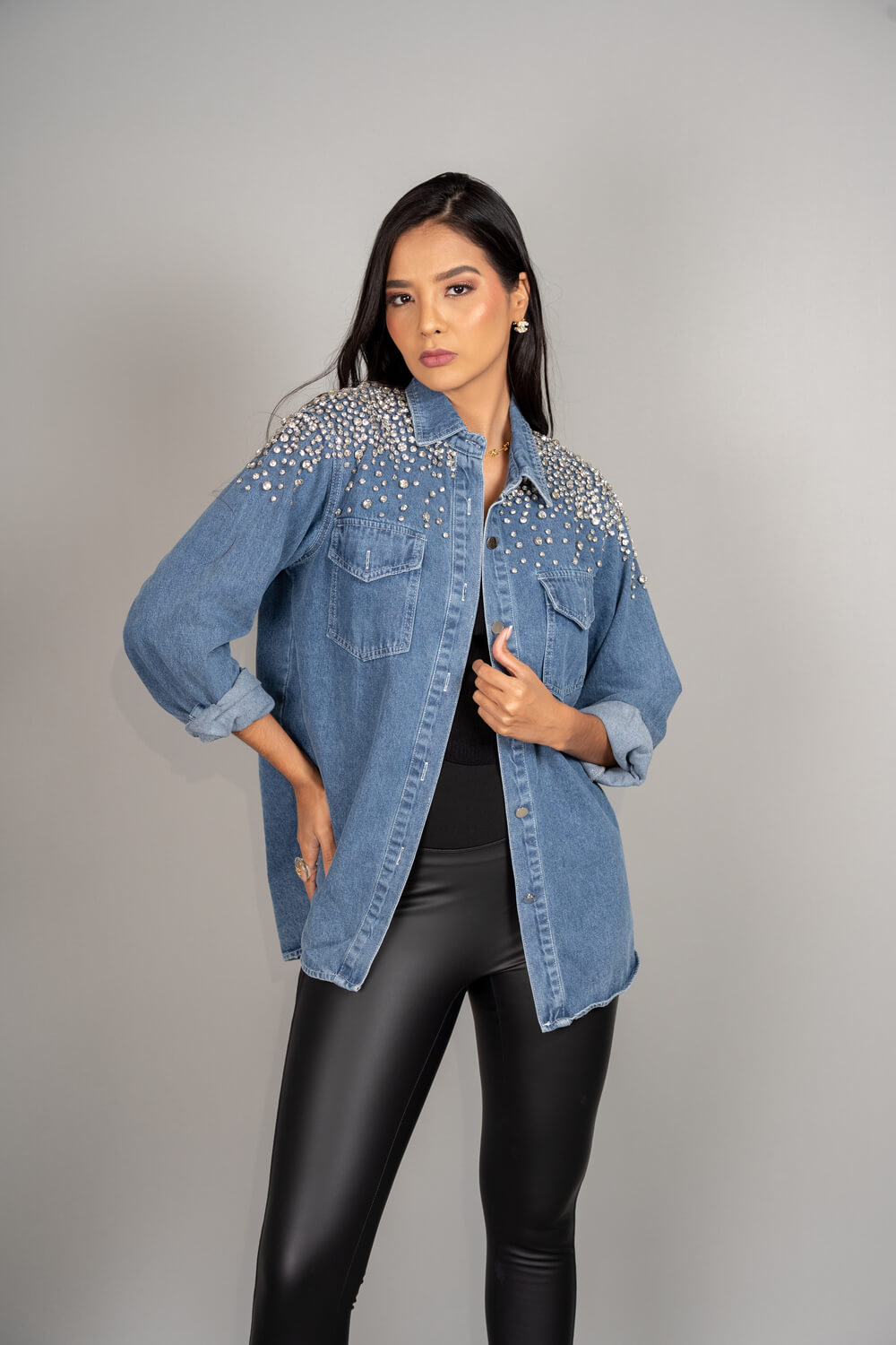 Chaqueta con brillos