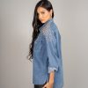 sobrecamisa de jean con brillos
