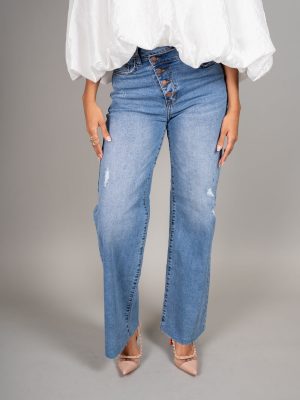 Pantalón con la pretina cruzada