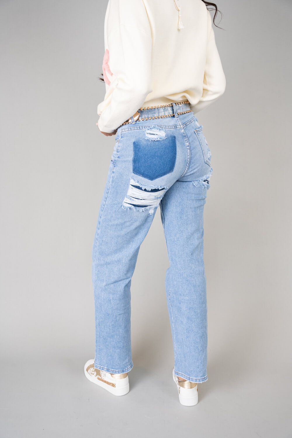 posterior pantalón bota recta