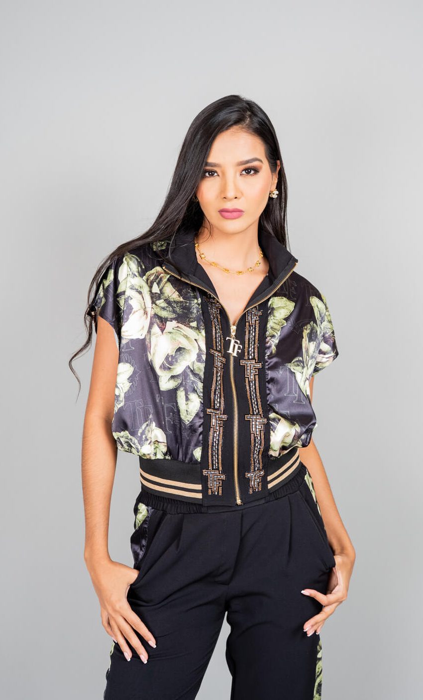 Sudadera flores TATU