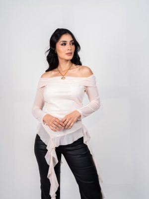 Blusa cuello bandeja