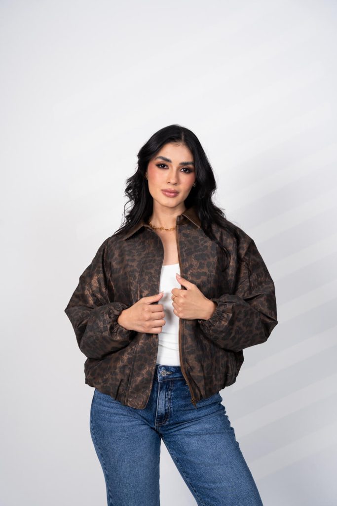 Chaqueta Bomber Animal Print